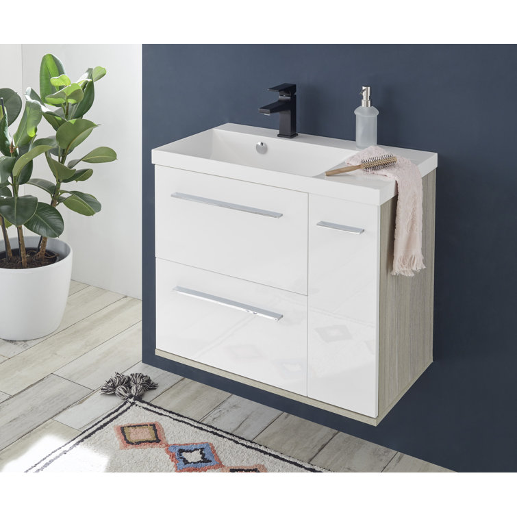 Ebern Designs Asyia 700mm Wall Hung Single Vanity Unit | Wayfair.co.uk
